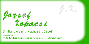 jozsef kopacsi business card