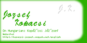 jozsef kopacsi business card